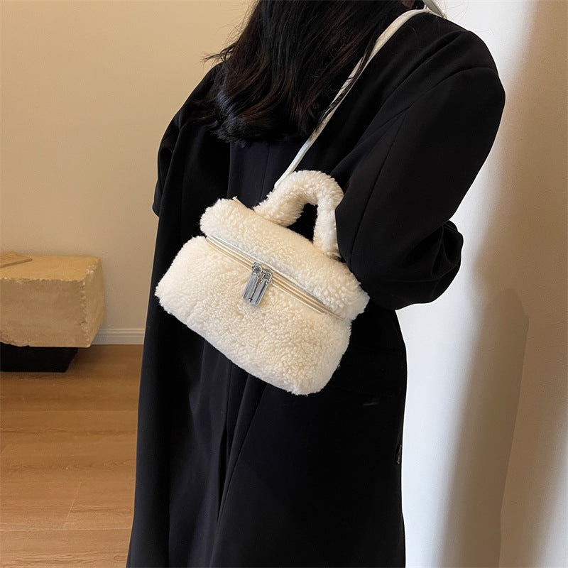 Fall Wool Tote Plush Lamb Bag