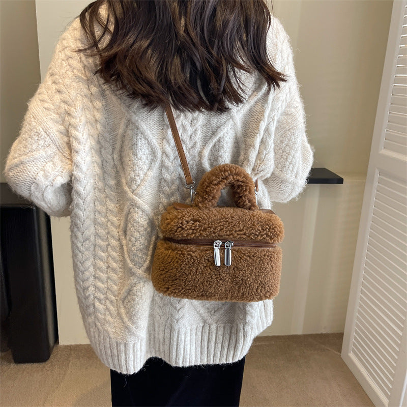 Fall Wool Tote Plush Lamb Bag