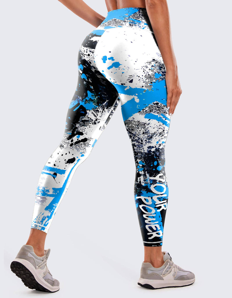 Printed High Waist Yoga Pants for Fitness