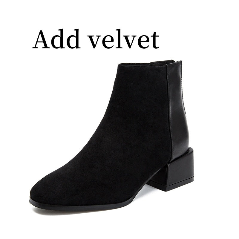 Retro Square Heel Chelsea Boots