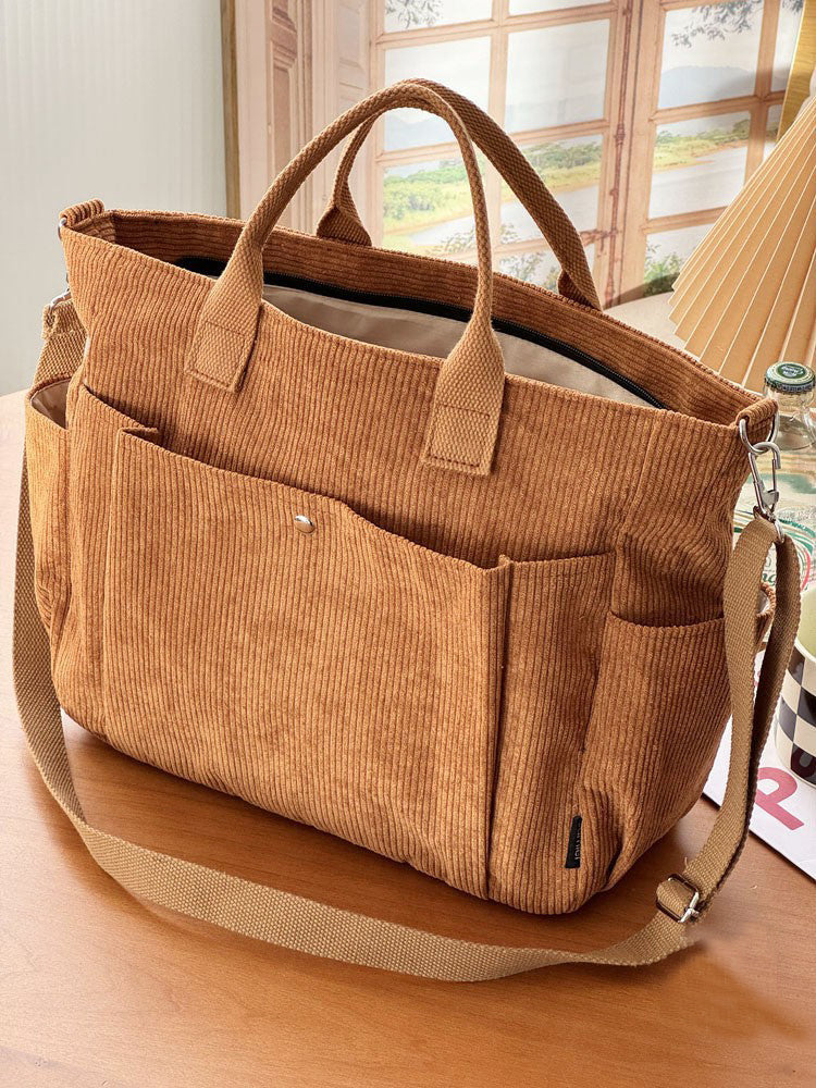 Thick Corduroy Shoulder Bag