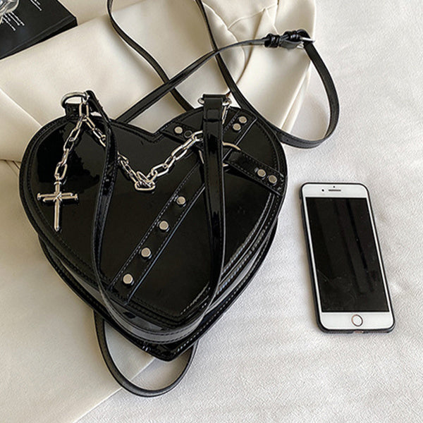 Heart-Shaped Large Chain Bag